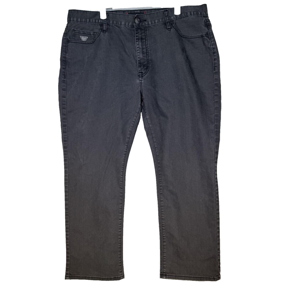 Guess Royal Premium Jeans Mens 34x30 Blue Straight Leg Distressed Denim